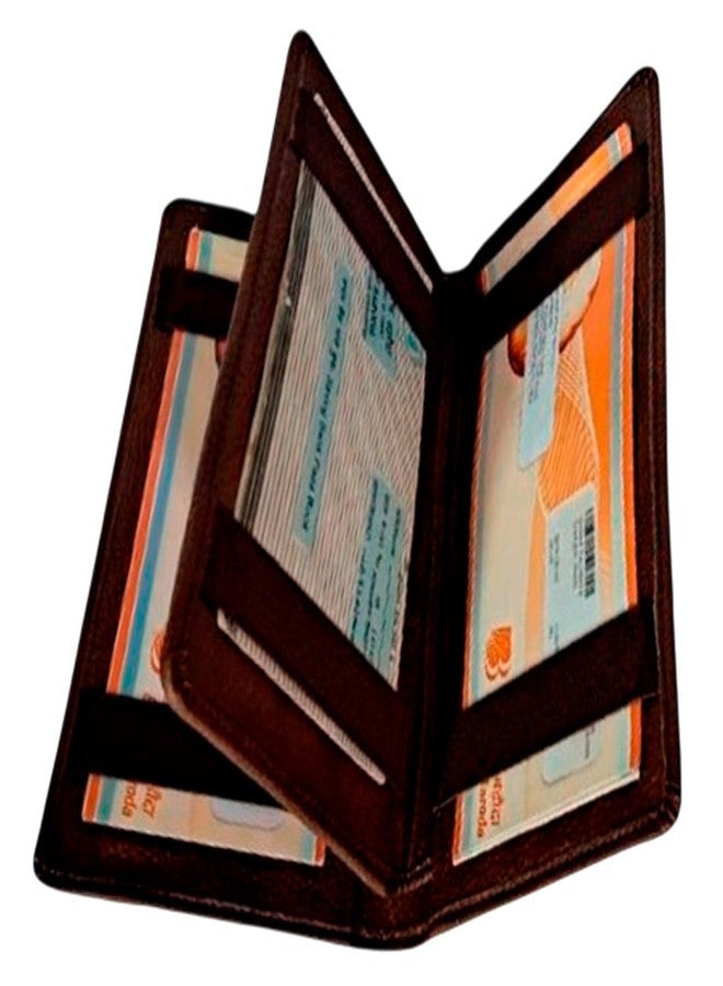 essart حافظة شيكات متعددة الأغراض من الجلد الصناعي من إيسارت، حامل دفتر شيكات، منظم دفتر شيكات، لون بني زبدة - Image 4